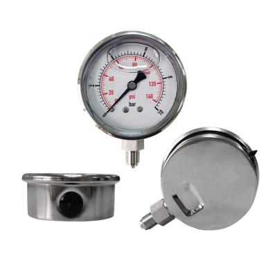 China Customizable Brass or Stainless Steel Gas Pressure Gauge Instrument Drone Sedeme Pressure Gauge 200 Bar for sale