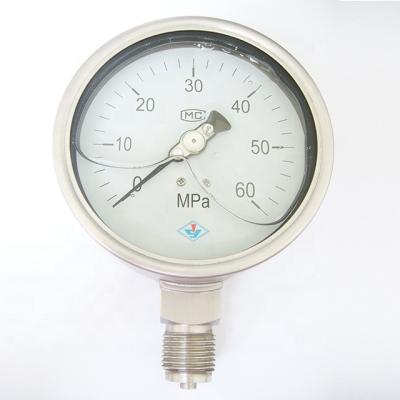 China Bourdon tube pressure gauge with stainless steel safety pattern version fuel gauge bourdon tube pressure gauge for sale