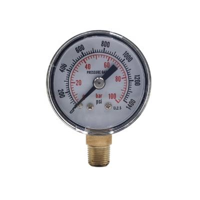 China Brass or Stainless Steel Anti-Vibration Ammonia Pressure Gauge Airless Natural Gas Flow Meter for sale