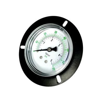 China Brass or Stainless Steel Industrial Panel Mount Drone Tube Pressure Gauge With Flange for sale