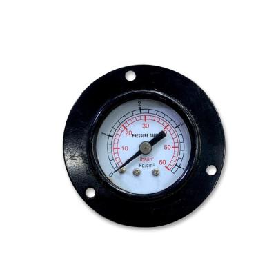 China Brass or Stainless Steel Industrial Panel Mount Bourdon Tube Flange Pressure Gauge for sale