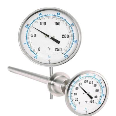 China Industrial Bimetal Stainless Steel Thermometer Temperature Gauge ISO9001 for sale