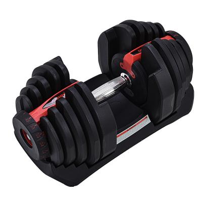 China Factory Dumbbell Weightlifting Fitness 40Kg Free Adjustable Dumbbell Good Quality Rubber Covered for sale