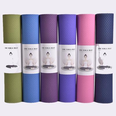 China Wholesale 6mm Band Deep Non Slip Exercise & Fitness Mat Band Yoga Mat for All Types of Yoga, Pilates for sale