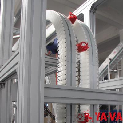 China YA-VA Heat Resistant Flexible Gripper Chain Conveyors for Raise, Lower, Orient and Transport for sale