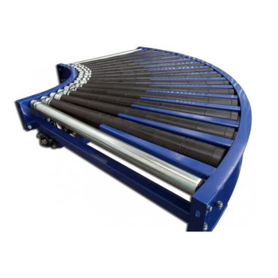 China Heat Resistant Gravity Curve Rotate Waterproof Galvanized Roller Rack Rack Conveyor for sale