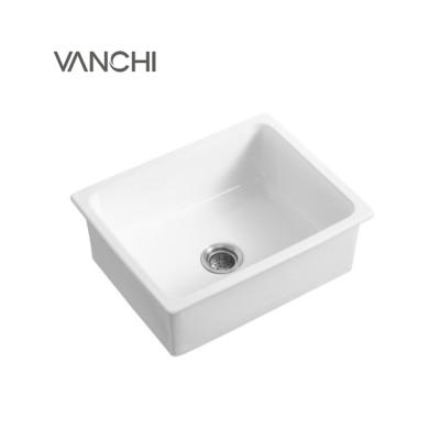 China Without Undermount Single Bowl Kitchen Faucet Ceramic Sink for sale