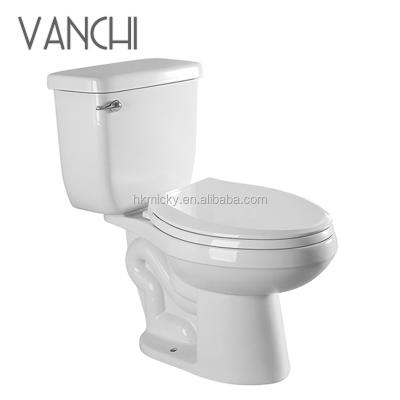 China Double-Flow Rural Two-Piece Toilet S Trap Floor Toilet Seat for sale