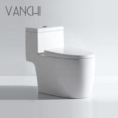 China Double-Flow Chinese Women Wc Ceramic Flush Valve One Piece Toilet With Seater for sale