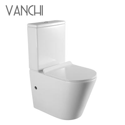 China Ceramic Triangle Corner Edge Double-Flux Water Toilet Two Piece Standard Size for sale