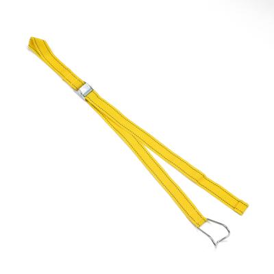 China Transport 1 Inch Mini Yellow Ratchet Cargo Lashing Tie Down Strap With U Hook for sale