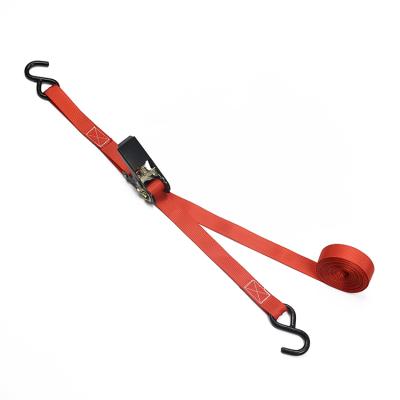 China Factory Price Cheapest High Standard Conveyor Belt Durable Binding Red Ratchet Strap for sale