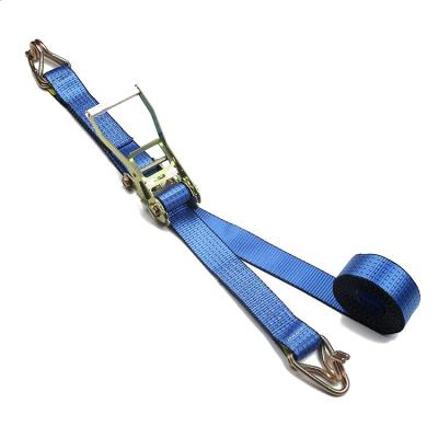 China Competitive Cheap Price 50Mmx9M Ratchet Tie Down Conveyor Strap Polyester Belt Material Ratchet Strap for sale