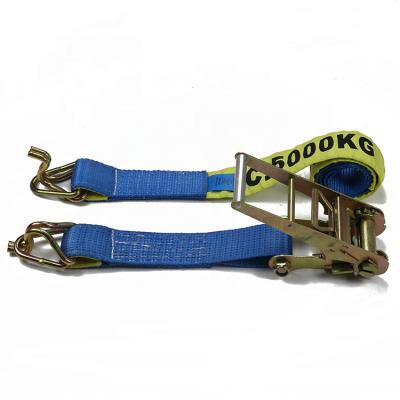 China Transport 9 Meter 5000 Kg Cargo Lashing Down Ratchet Tie Strap For Transport for sale