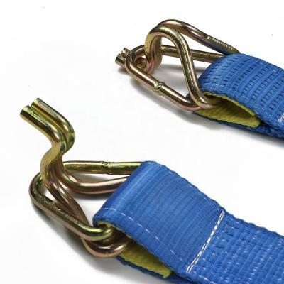 China 5000Kg Transport Size 50mmx9m Cargo Lashing Ratchet Tie Down Strap For Transport for sale