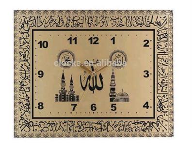 China Western Plastic Calendars Vintage Square Shape Religious Home Decorative Wall Clock for sale