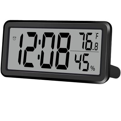 China CREATIVE Digital LCD Alarm Clock 5.8 Inch Desktop Clock with Temperature and Humidity for Kids and Adults for sale