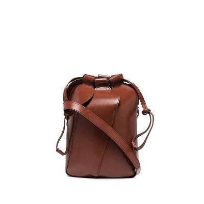 China Other Fashion Wholesale Splice PU Chain Purse Cross - Body Women Bucket Bag Handbags With Drawstring for sale