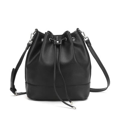 China Faux Leather Drawstring Bucket Bag and Purses for Women PU Shoulder Bag and Hobo Soft Leather Handbags XL for sale