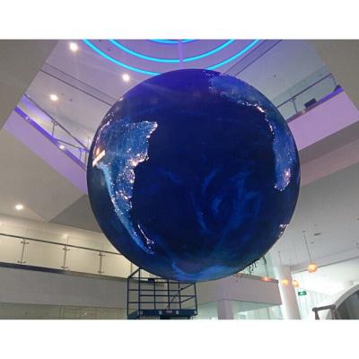 China Indoor HD 3D 360 Degree High Full Color Illuminated Clear Spherical Globe LED Display Screen Shopping Mall Globe Ball Arc for sale