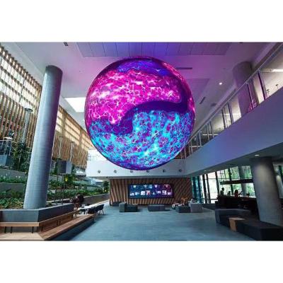 China Indoor 3D Sphere 3D LED Display Indoor VIDEO Globe LED Ball Screen for sale