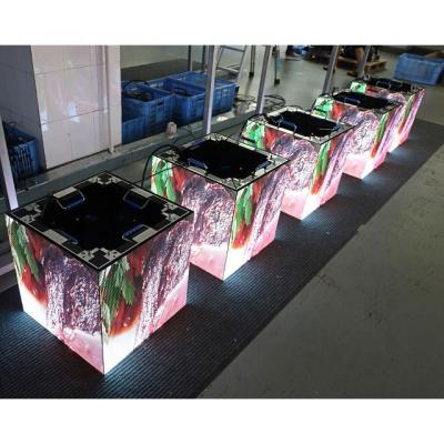 China P2.5 P3 P3.91 Indoor Indoor Advertising Led Display Cube Screen 3D Special Irregular Shape High Resolution Sewing for sale