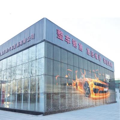 China Outdoor VIDEO Transparent LED Window Mesh Screen LED Display For Video Advertising for sale