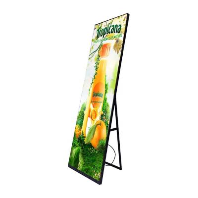 China Indoor p2.5 smart led poster display/p2.5 led screen advertizing frame/p2.5 led display cabinet frame poster for sale