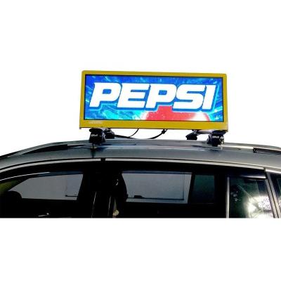 Κίνα Radio 3G 4G WIFI GPS Outdoor Double Sided Taxi Roof Top Digital Advertising Display προς πώληση