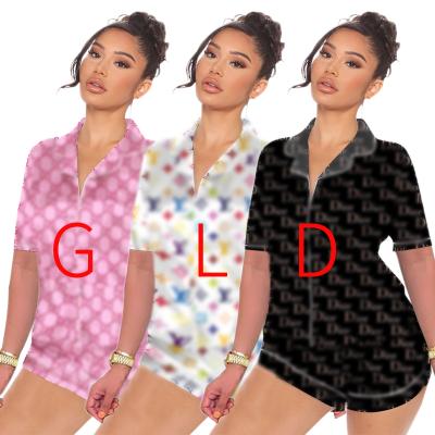 China KKVVSS X1100 women pajamas loungewear design QUICK DRY fashion printed sexy sleepwear ladies short sleeve hot sale for sale