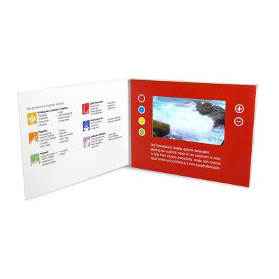 China China 10 Inch Advertising Custom Video Book Smart LCD Greeting Card Video Brochure With Buttons Control A4/A5 Size Printing (128MB) for sale