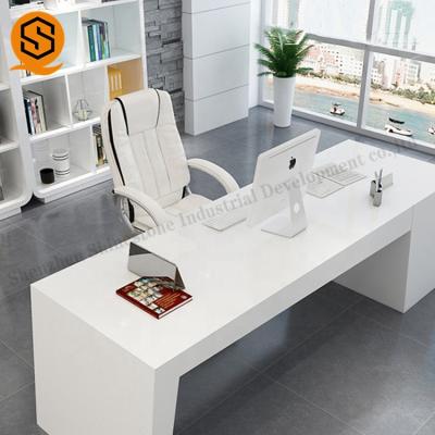 China Easy To Repair Hot Selling Marble Look Conference Table Desk Used Artificial Stone For Executive Office for sale