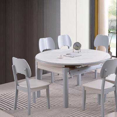 China Expandable Marble Dining Table and (Height) Chair Many Expandable Home Furniture Adjustable Stock for sale