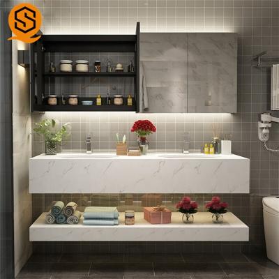 China Environmental Friendly Custom Modern Bathroom Vanity Tops Solid Surface Marble Vanity And Bathroom Sinks for sale