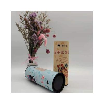 China Handmade Eco-Friendly Cosmetic Biodegradable Round Paper Tube Container Paper Tube Food Grade Packaging for sale