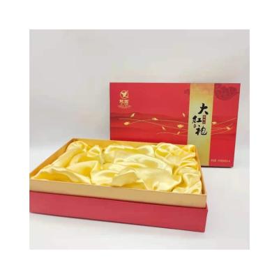 China Recyclable Luxury Elegant Matt Red Rectangular Insert Eva Sponge Tray Holder Tea Packaging Gift Box for sale