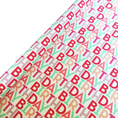 China Custom Printed Coated Paper Birthday Gift Wrap Wrapping Paper ANTISTATIC Supplier for sale