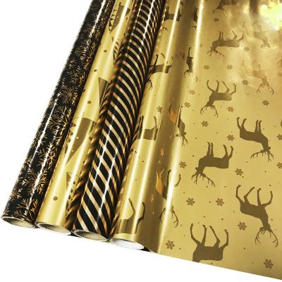 China ANTISTATIC Custom Design Wrapping Tissue Paper Roll Christmas Gift Packaging Aluminized Paper for sale