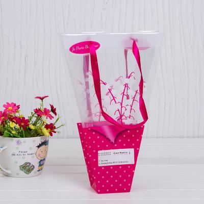 China Recyclable High Quality Recyclable Flower Gift Bags Custom Clear Plastic Gift Packaging Bags for sale