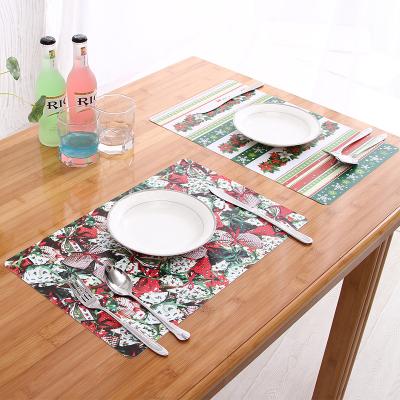 China Wholesale High Quality Viable Custom Rectangular Logo PVC Place Mat Table Mats Placemats Washable Heatproof pp Square Mat for sale