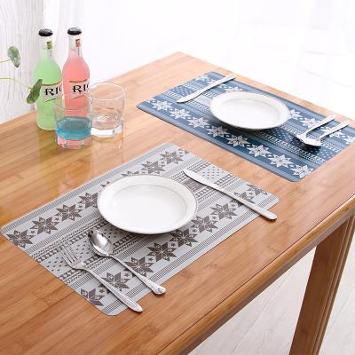 China Sustainable High Quality PVC Restaurant Plastic Table Mats Set Mats For Dining Table for sale