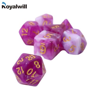 China DND Dice Round Corner Dice Acrylic Customized Craft Logo Color Board Role Playing Game Acrylic Custom Industrial Plastic Game Designer for sale