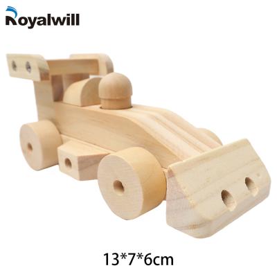 China Stock on Shelf DIY Wooden Race Car Set with Color Unfinished Stem Educational Supplies Build Paint Kids for sale