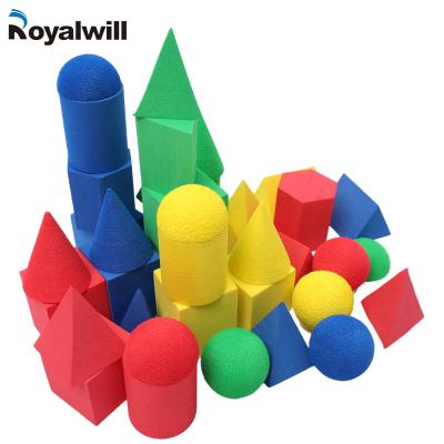 China Stock On The Shelf Custom Mini Geometric PEND UP Educational Supplies Solids Geometry Cube Ball Cone Triangle Kindergarten Assorted Color for sale