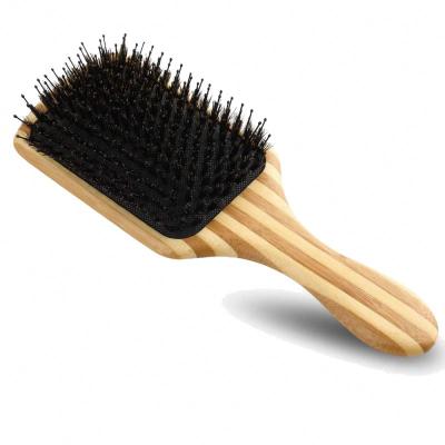 China Waterproof Bamboo Handle Rose Cushion Massage Hair Brushes Natural Wood Mini Vogue Wooden Grass Hairbrush and Tail Detangle Wholesale for sale