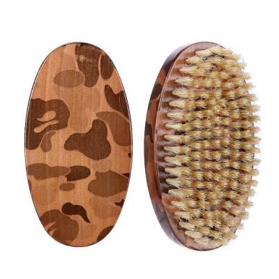 China Beech Wood+Boar Bristle/PP Wooden Wave Brush Handle Curved Barber Finger Double Finger 360 Custom Oil Supreme Torreno Plastic Styling For Massage for sale