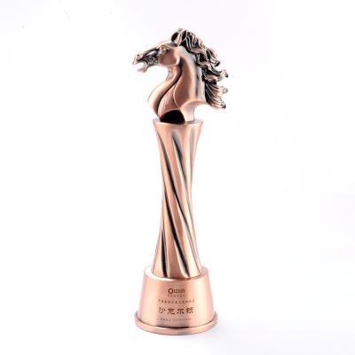 China Europe Golden Horse High Quality Film Festival And Awards Customized Logo Printed Golden Horse Prize Awards And Trophy for sale