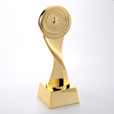 China Fast Delivery China Factory Directly Make Business Gold Plating Trophy With Custom Logo for sale