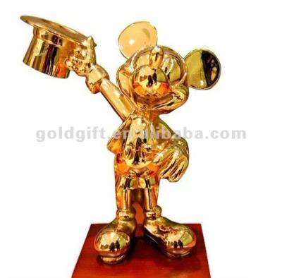 China Unique china gloden mickey mouse statue for fortune gifts for sale