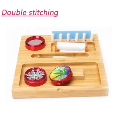 China Double Layer Tray OEM Cartoon Magnetic Foldable Wooden Rolling Smoking Rolling Bamboo Upside Down Rolling Tray OEM for sale